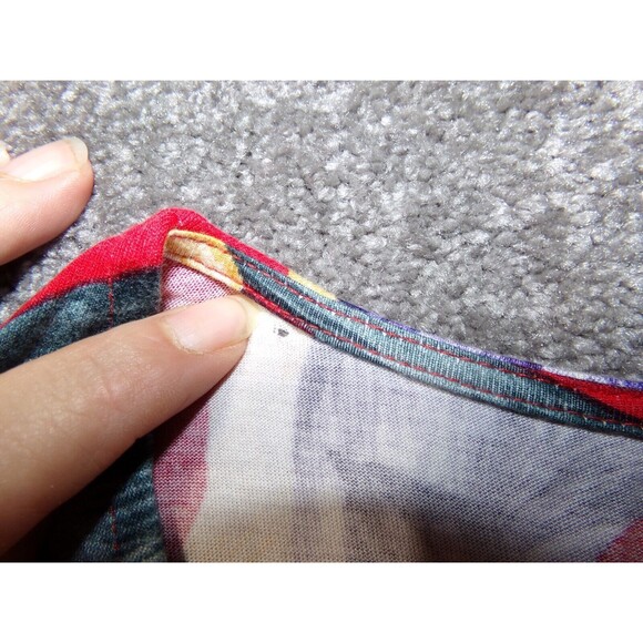 Lascana Venus Red tropical Floral Dress Midi Short Sleeve Day Dress Womens Small - Picture 10 of 13